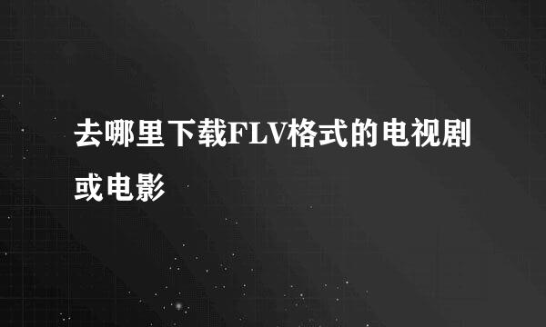 去哪里下载FLV格式的电视剧或电影