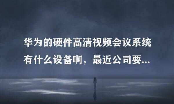 华为的硬件高清视频会议系统有什么设备啊，最近公司要做一套视频会议，这个的大体原理什么？