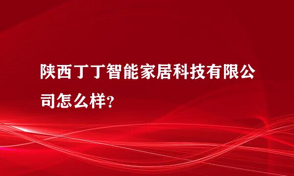 陕西丁丁智能家居科技有限公司怎么样？