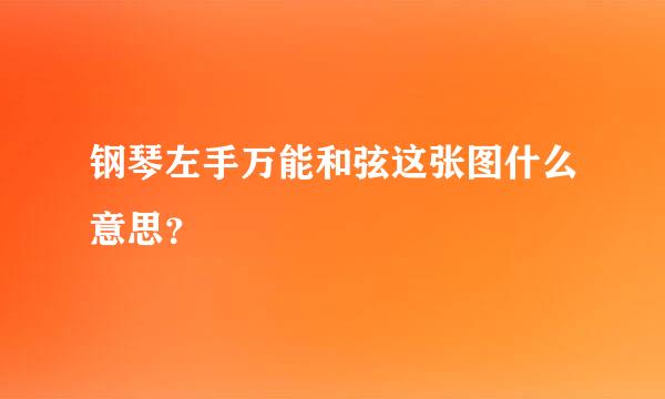 钢琴左手万能和弦这张图什么意思？