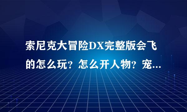 索尼克大冒险DX完整版会飞的怎么玩？怎么开人物？宠物有什么用？