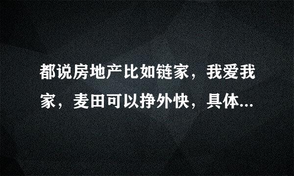 都说房地产比如链家，我爱我家，麦田可以挣外快，具体指什么？内行可