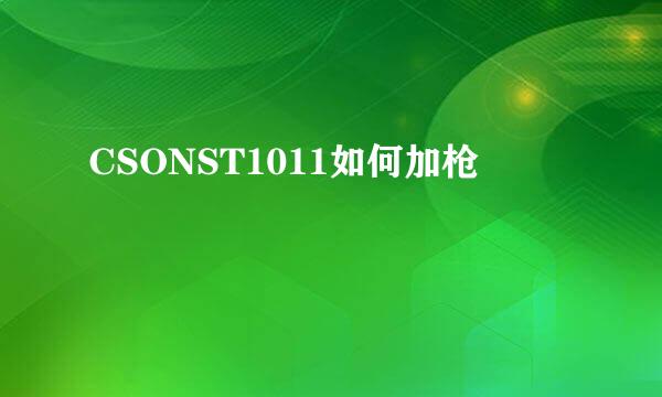 CSONST1011如何加枪