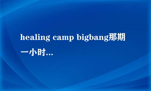 healing camp bigbang那期一小时零四分时大成回答问题的放的歌？