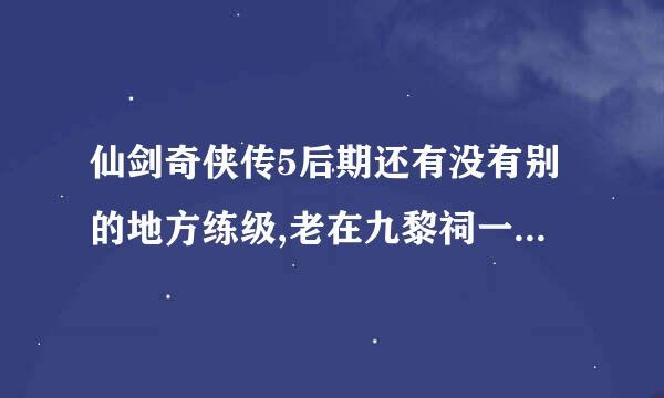 仙剑奇侠传5后期还有没有别的地方练级,老在九黎祠一个地方打转转,有点视觉疲劳