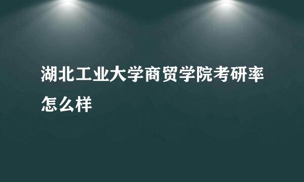 湖北工业大学商贸学院考研率怎么样