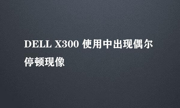 DELL X300 使用中出现偶尔停顿现像