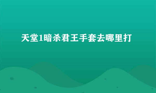 天堂1暗杀君王手套去哪里打