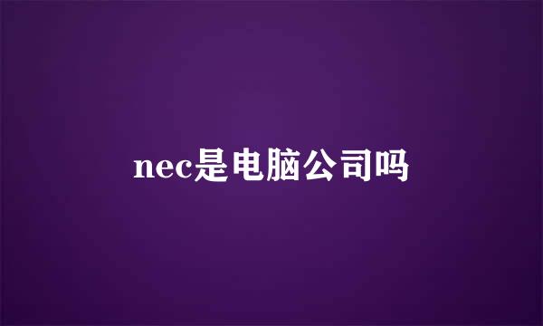 nec是电脑公司吗