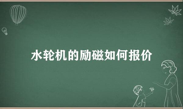 水轮机的励磁如何报价