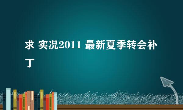 求 实况2011 最新夏季转会补丁