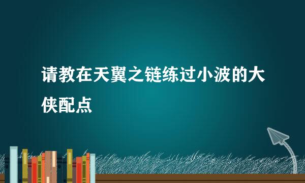 请教在天翼之链练过小波的大侠配点