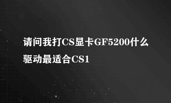 请问我打CS显卡GF5200什么驱动最适合CS1