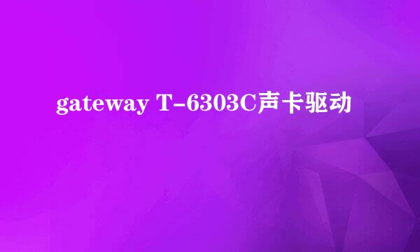 gateway T-6303C声卡驱动