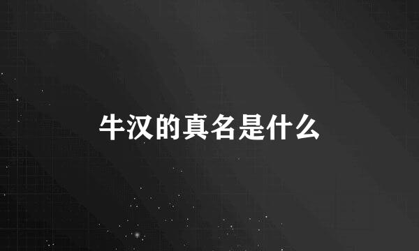 牛汉的真名是什么