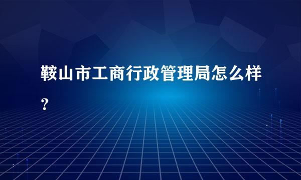 鞍山市工商行政管理局怎么样？