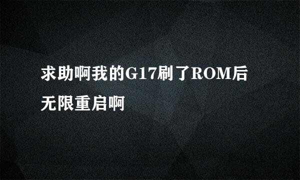 求助啊我的G17刷了ROM后无限重启啊