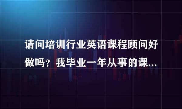 请问培训行业英语课程顾问好做吗？我毕业一年从事的课程顾问，刚开始觉得挺好的，工资待遇也都是五位数，