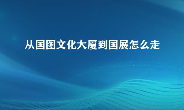 从国图文化大厦到国展怎么走