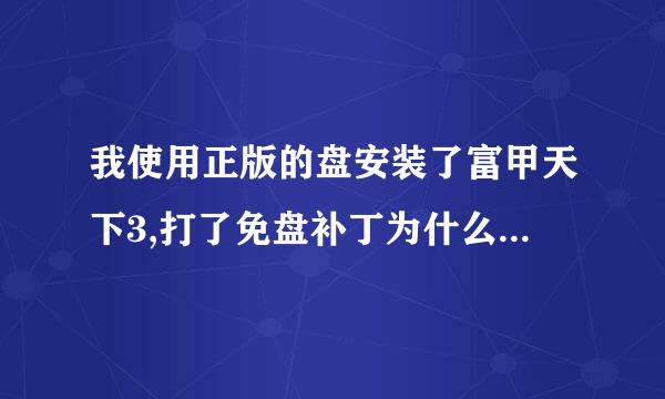 我使用正版的盘安装了富甲天下3,打了免盘补丁为什么字都是看不懂得文字