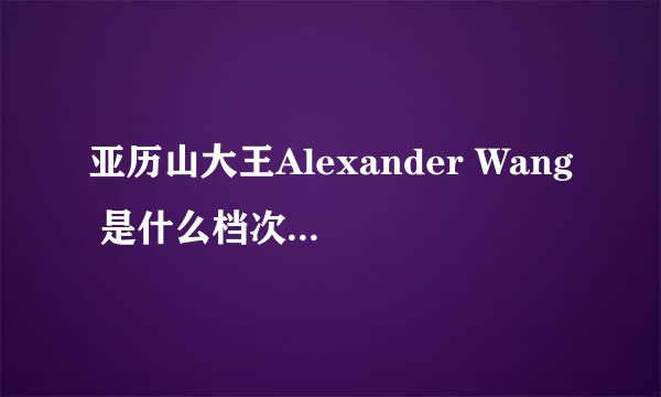 亚历山大王Alexander Wang 是什么档次的服装？