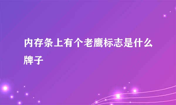 内存条上有个老鹰标志是什么牌子