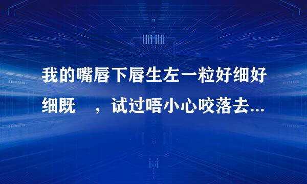 我的嘴唇下唇生左一粒好细好细既嘢，试过唔小心咬落去之后，流血，好耐先止到。已经好多年了，请问系咩离