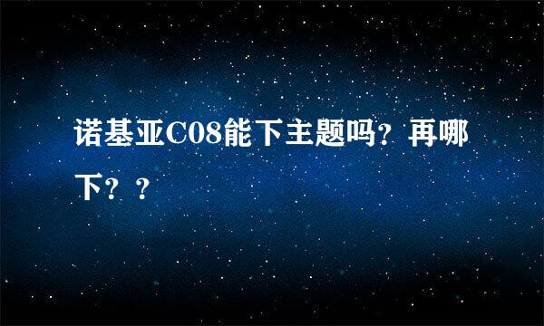 诺基亚C08能下主题吗？再哪下？？