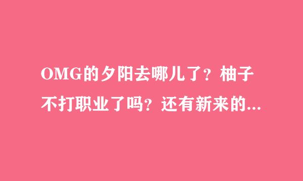 OMG的夕阳去哪儿了？柚子不打职业了吗？还有新来的那两个是谁？