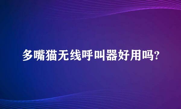 多嘴猫无线呼叫器好用吗?