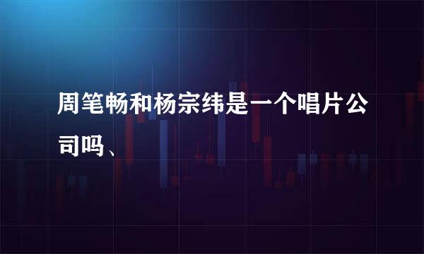 周笔畅和杨宗纬是一个唱片公司吗、