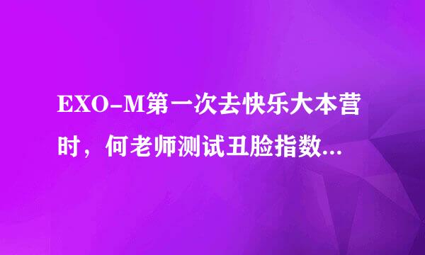 EXO-M第一次去快乐大本营时，何老师测试丑脸指数的那个软件叫什么？