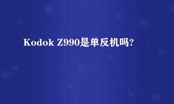 Kodok Z990是单反机吗?