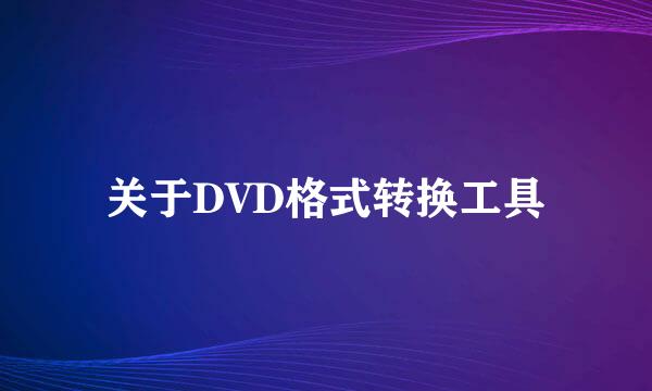 关于DVD格式转换工具