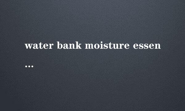 water bank moisture essence是什么意思