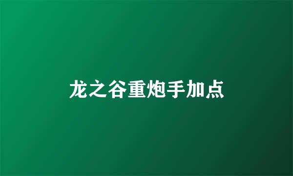 龙之谷重炮手加点