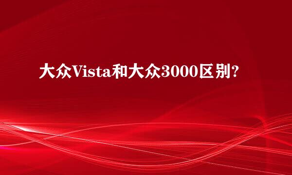 大众Vista和大众3000区别?