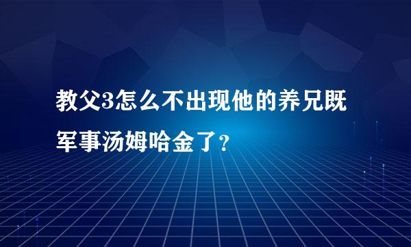 教父3怎么不出现他的养兄既军事汤姆哈金了？