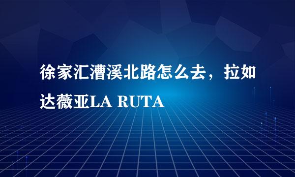 徐家汇漕溪北路怎么去，拉如达薇亚LA RUTA