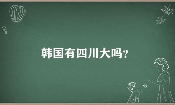 韩国有四川大吗？