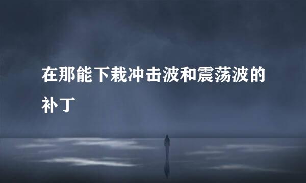 在那能下栽冲击波和震荡波的补丁