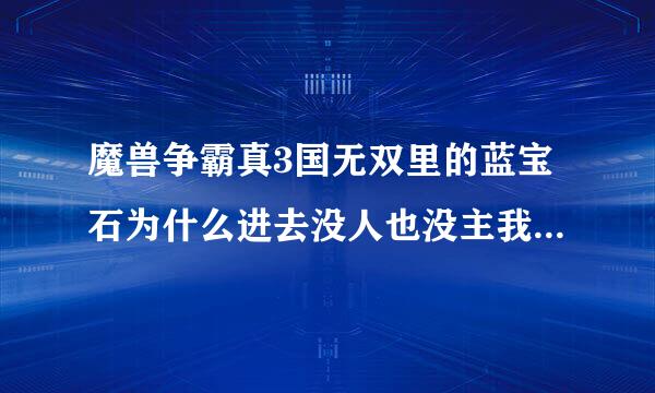 魔兽争霸真3国无双里的蓝宝石为什么进去没人也没主我C主也没人看到而3.9又没事