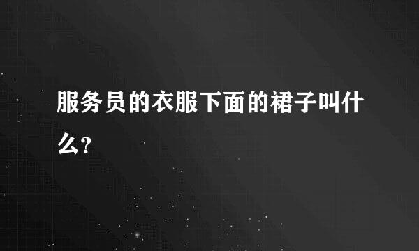 服务员的衣服下面的裙子叫什么？