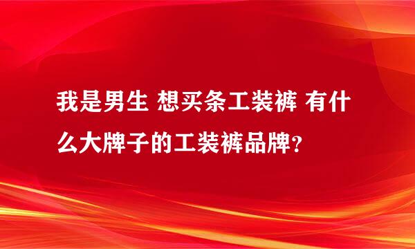 我是男生 想买条工装裤 有什么大牌子的工装裤品牌？