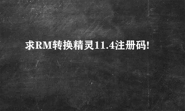 求RM转换精灵11.4注册码!