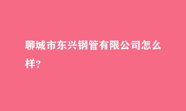 聊城市东兴钢管有限公司怎么样？