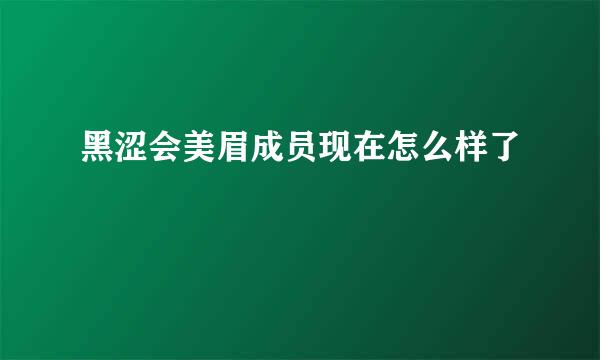 黑涩会美眉成员现在怎么样了