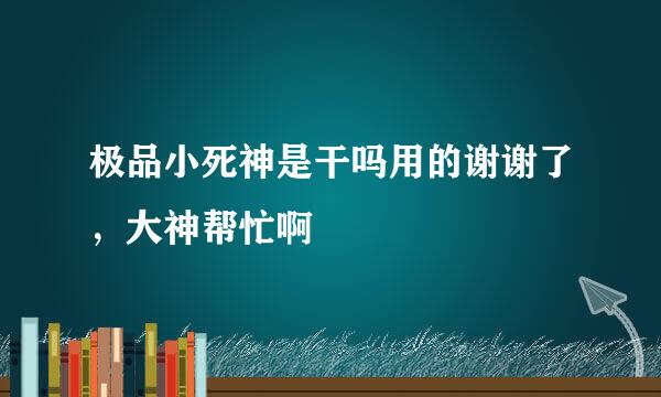 极品小死神是干吗用的谢谢了，大神帮忙啊