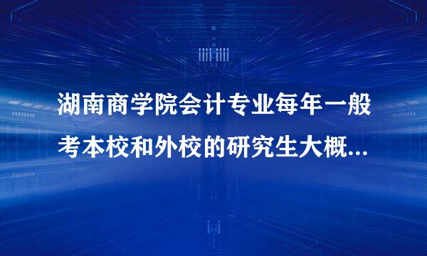 湖南商学院会计专业每年一般考本校和外校的研究生大概有多少？