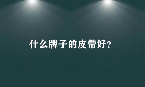 什么牌子的皮带好？